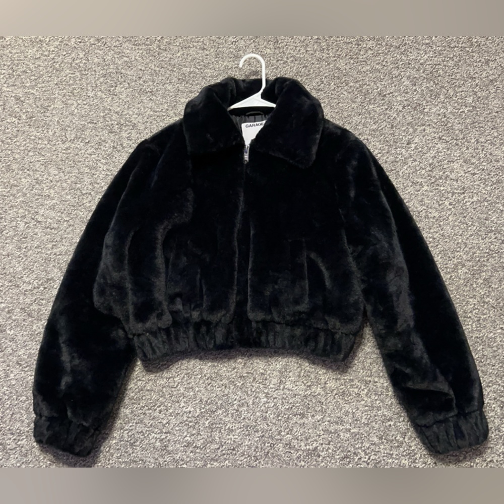 Garage Faux Fur Bomber Jacket